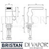 Bristan Exodus Basin Mixer Clicker Tap Dimensions